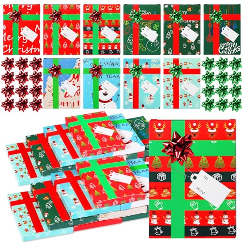 Zhanmai 50 PCS Christmas Gift Card Box Holder with Bows