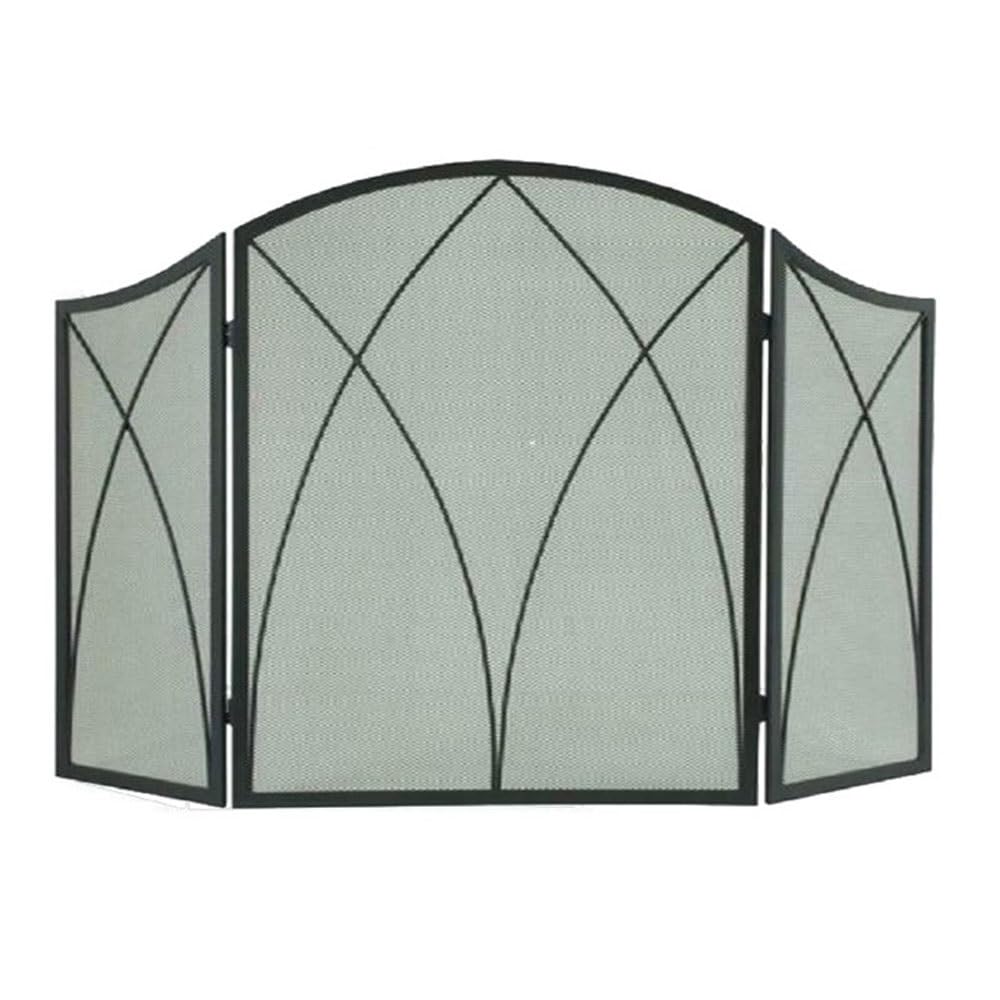 fireplace cover Modern Minimalist Foldable Curved Wrought Iron Fireplace Partition Screen Home Fireproof Net
