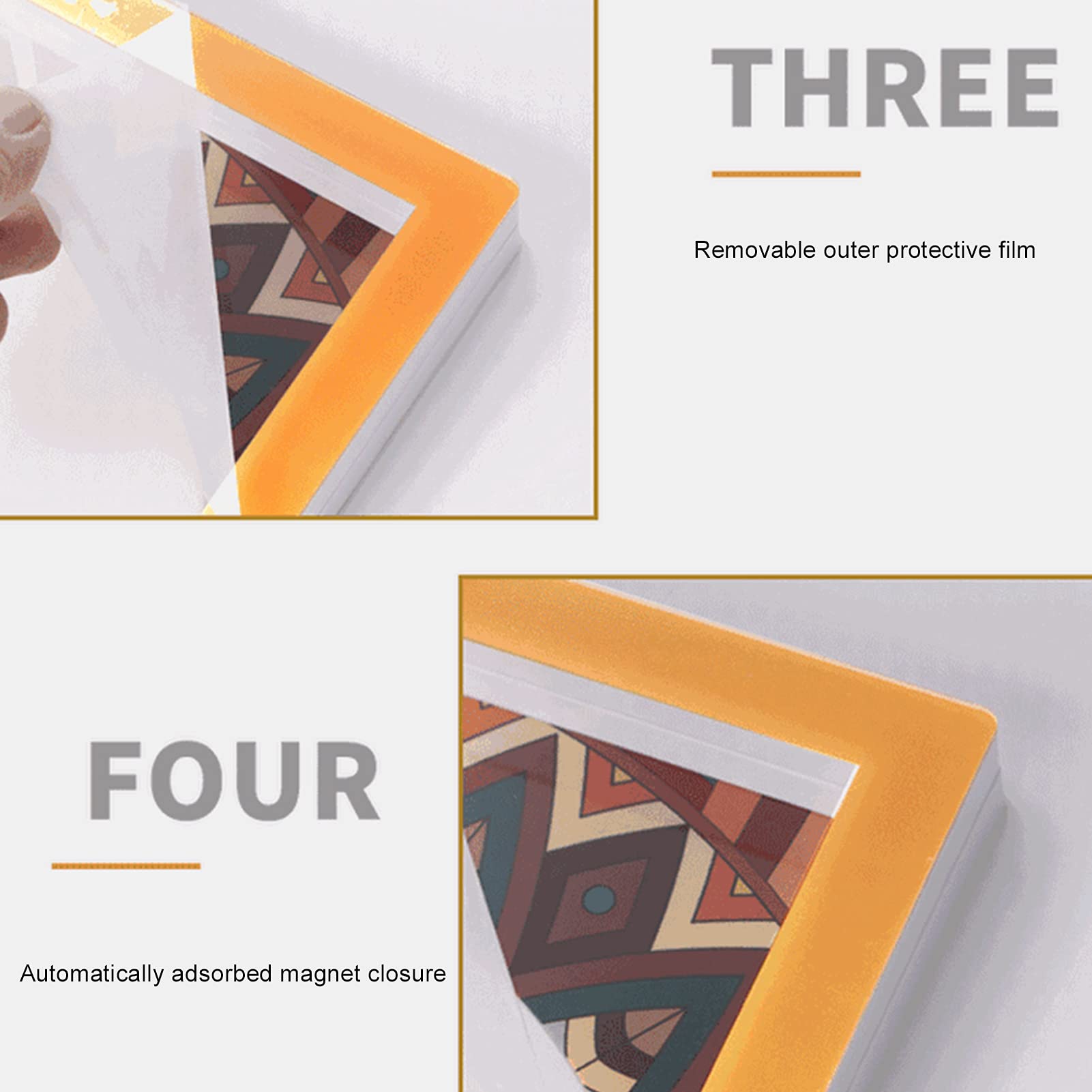Selbstklebendes Nagelgel-Farbdisplaybuch mit Magnetverschluss, DIY-Nagellack-Farbkarte