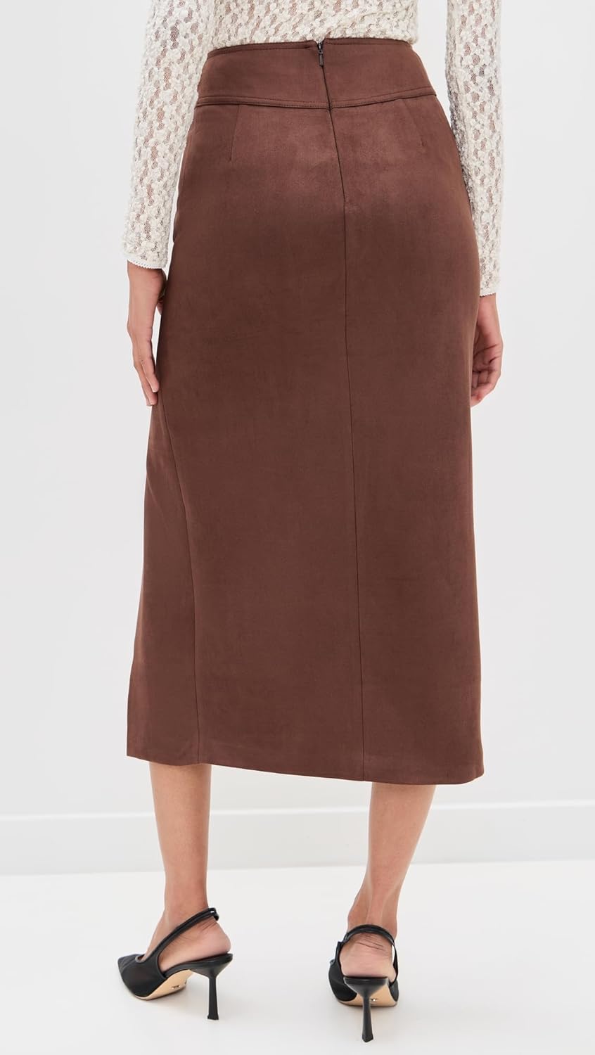 BARDOT Women's Dante Vegan Suede Midi Skirt - Image 3