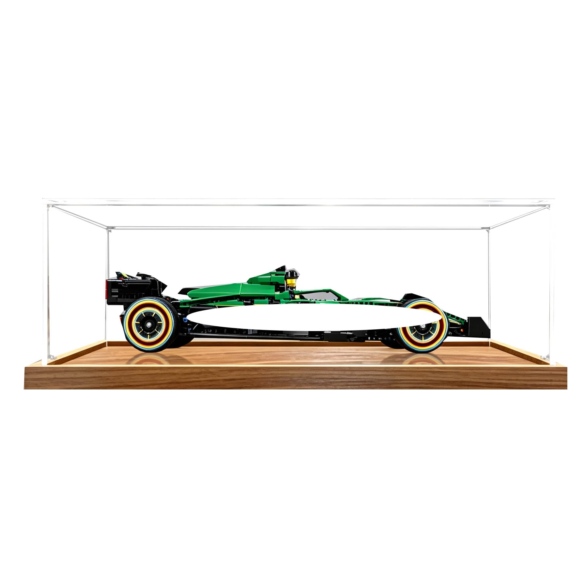 Clear Acrylic Display Case, Fits for for Le-go 42240 Sets (Wood 3mm)