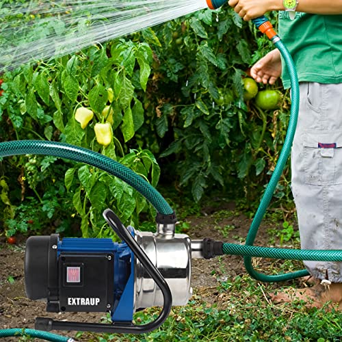 Extraup Stainless Steel Electronic Portable Shallow Well Pump Booster Pump Lawn Sprinkling Pump Home Garden Water Pump (1Hp) #TOP6