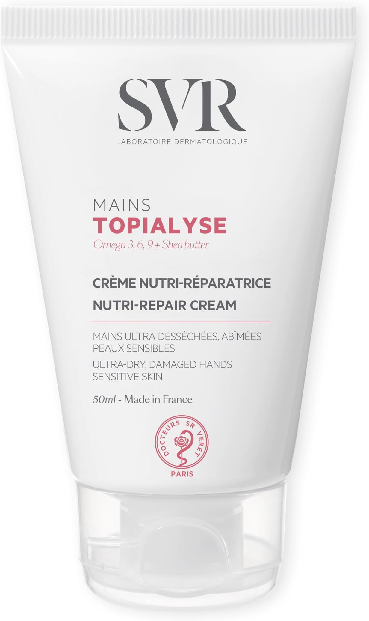 TOPIALYSE Nourishing Hand Cream for Ultra-Dry, Chapped, Sensitive Hard-working Hands, Handbag Size - 50ml