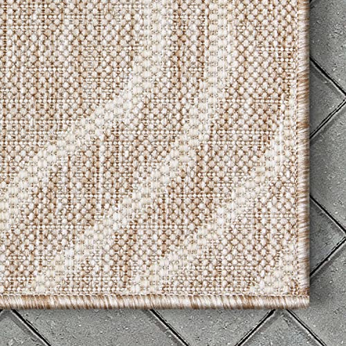 Well Woven Indoor/Outdoor Area Rug 7'10" X 9'10" Ludo Beige Modern Moroccan Trellis #TOP3