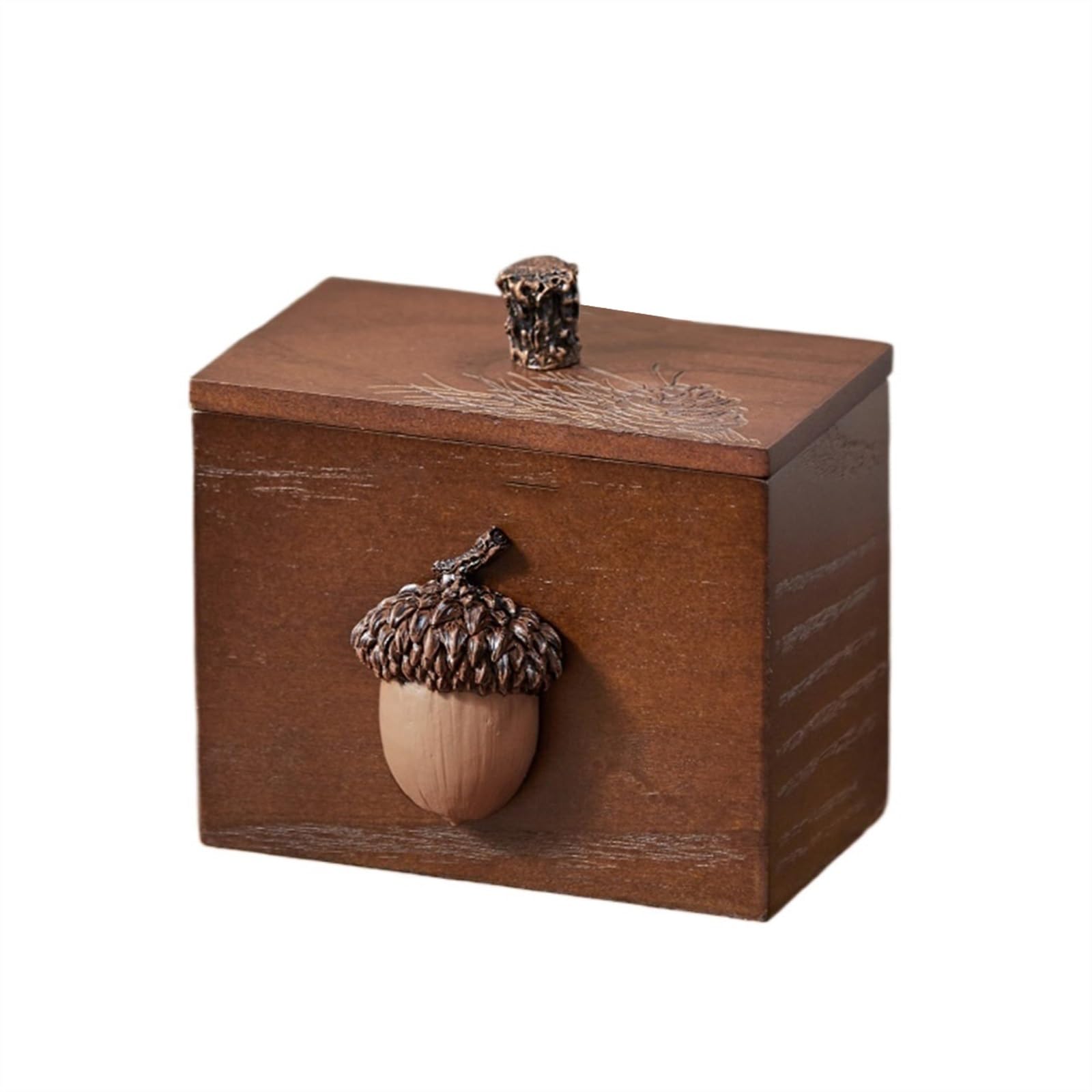 AYCDL toothpick holder Retro Wooden Toothpick Box with Cover and Compartment Storage Cotton Swab Box toothpick dispenser