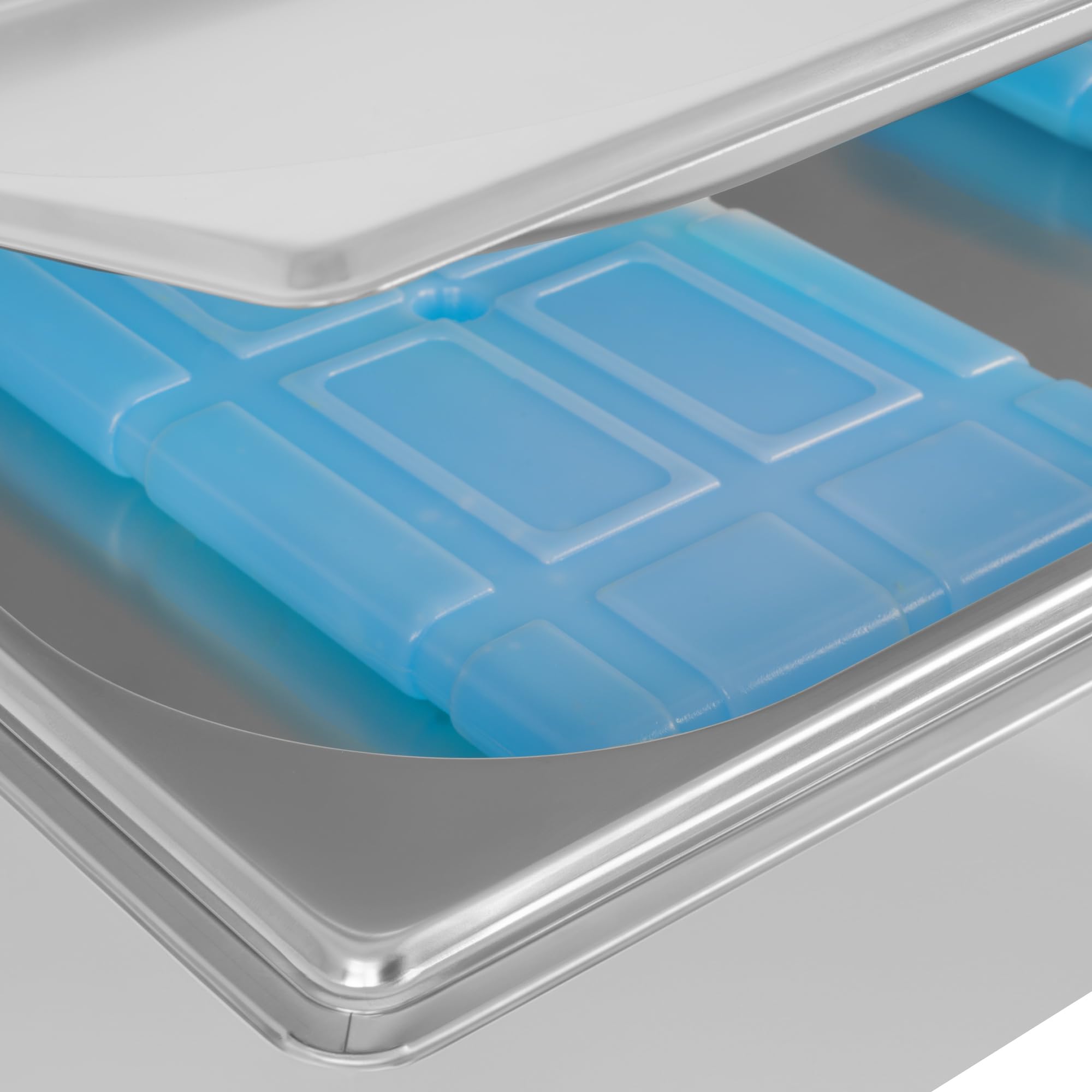 Mahlzeit Piatto da portata refrigerante | 54 x 34 x 24,5 cm | Piatto refrigerante GN 1/1 con cofano, sistema di raffreddamento con pancetta | Piatto salvafreschezza, coperchio da portata con 2 piatti