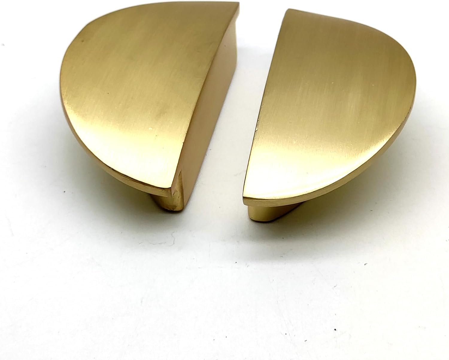 Gold Half Moon Drawer Pulls, Semi Circle Pulls 2.52-Inch Center to Center Cabinet Drawer Pulls,Half Moon Handles,Semicircle Drawer Pull Edge Pull Handle,Semi Circle Handle,12 Pcs