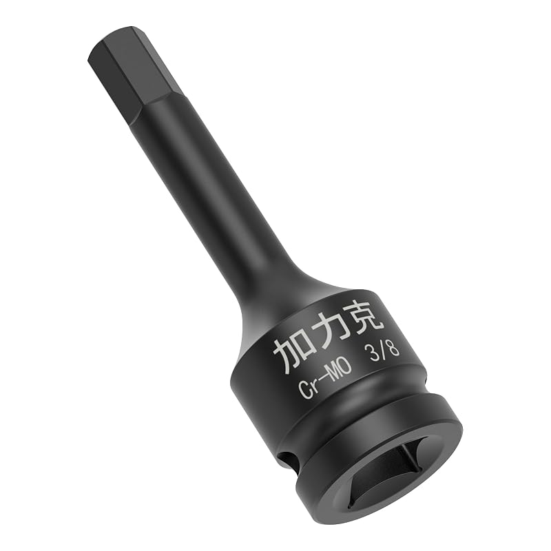 Soquete de Impacto com Ponta Allen FOCMKEAS, Encaixe Quadrado de 12,7 mm, Ponta de 9,5 mm e 78 mm de Comprimento