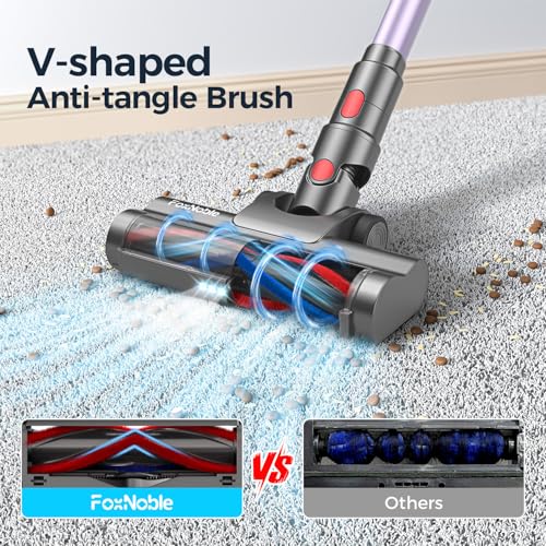 Cordless Vacuum Cleaner,MAX 50Mins Runtime Vacuum Cleaners for Home,Lightweight Vacuum 30KPA Rechargeable Stick Vacuum with LED Tangle-Free Upright, Suitable for Pet Hair/Carpet/Hardwood Floor