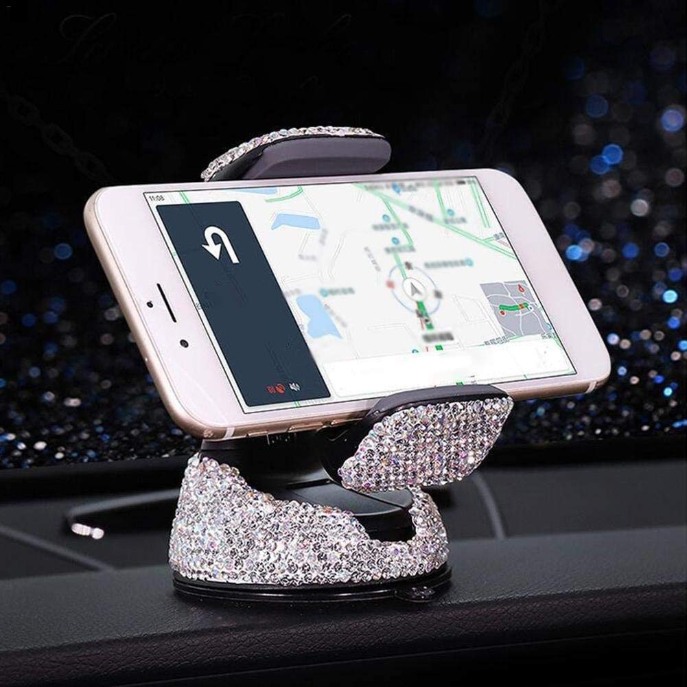 Cell Phone Holder for Car Universal Car Phone Mount Dashboard Windshield Vent Adjustable Cell Phone Bracket Cradle for Easy View GPS Screen Compatible with 4.0-6.2" Smart Phone