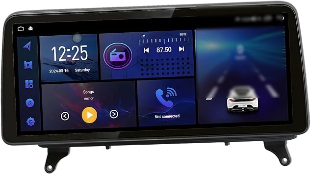Car Stereo Radio for BMW X5 X6 E70 E71 CIC, 2+64GB 10.25 Inch IPS Touch Screen GPS, Car Radio Wireless CarPlay Android Auto, Backup Camera/WiFi/FM/RDS/Bluetooth-2+64GB