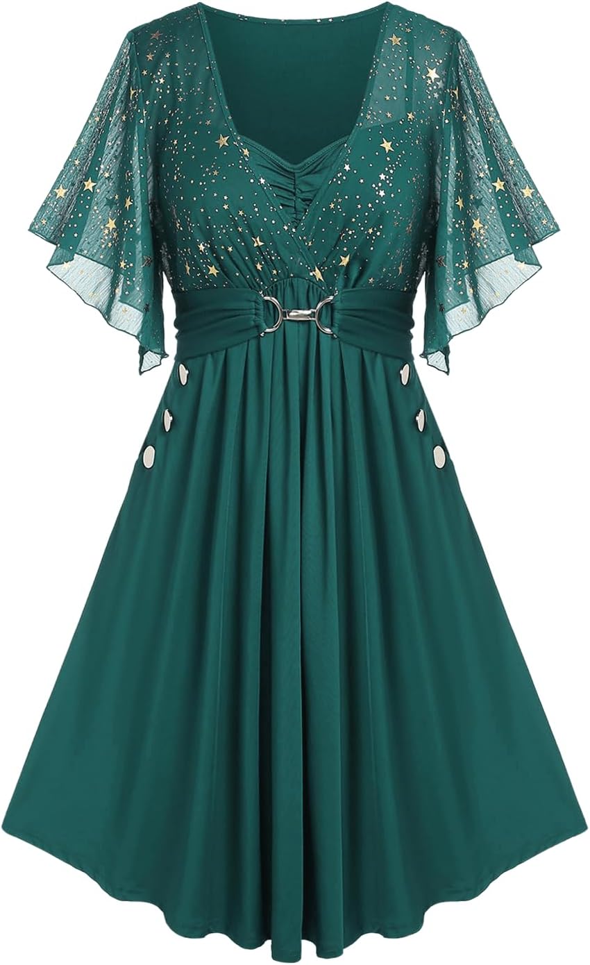 ROSE GAL Women Plus Size Cocktail Party Sparkly Bridesmaid Wedding Guest Semi Formal Dress