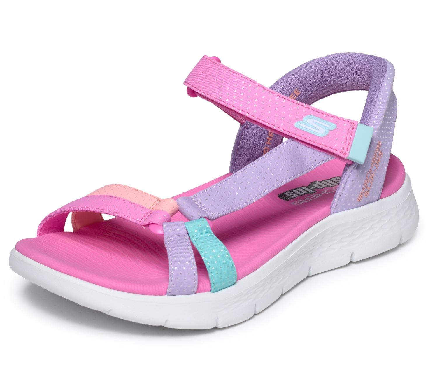 Skechers Girl's Go Walk Flex Sandal Lots of Sol Sneakers, Multicolor, 10.5 UK Child