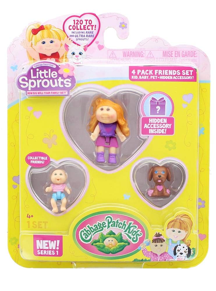 Pokemon Wicked Cool Toys Little Sprouts 4-Pack Friends Set w/ Peyton Cecilia, Maggie Patricia & Casey