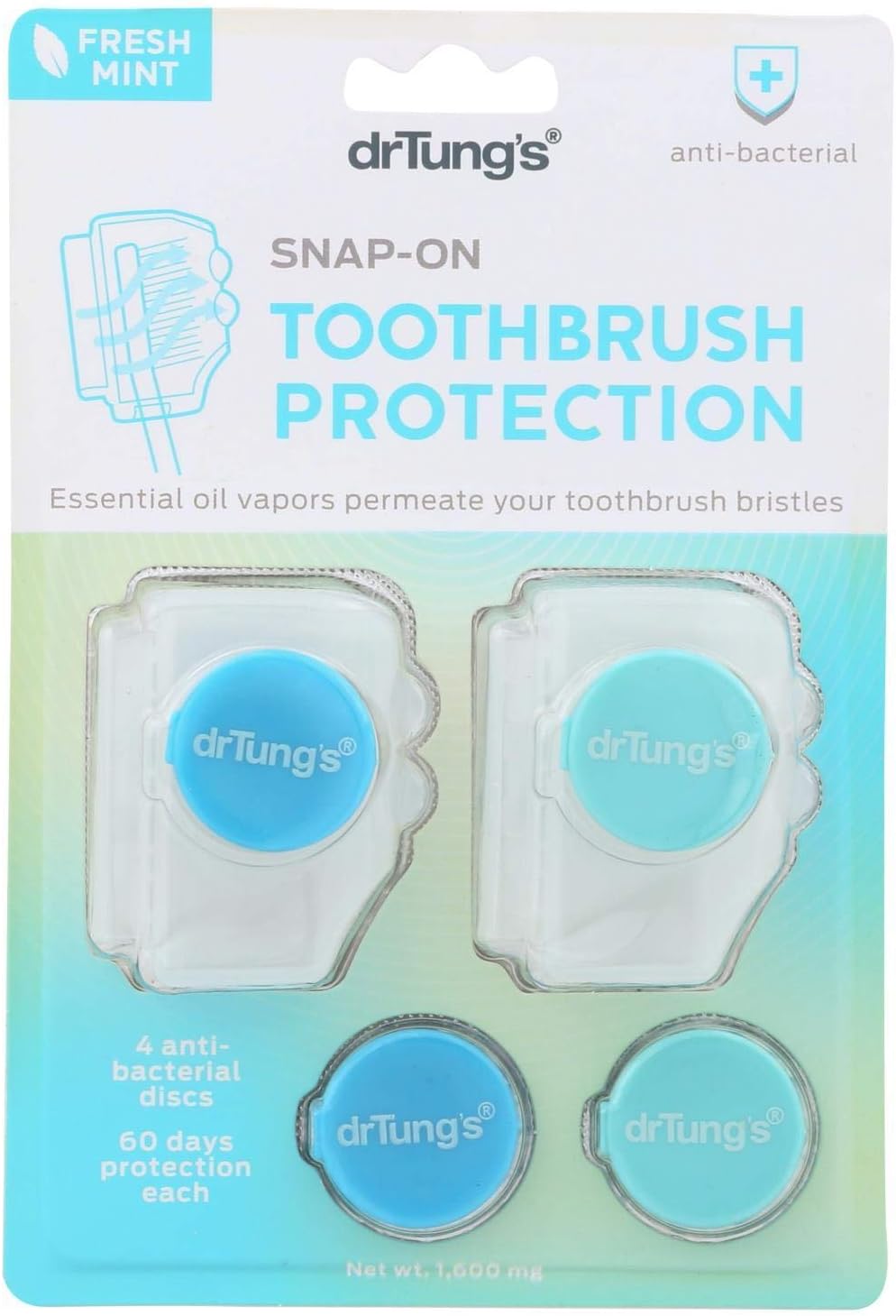 Impressive Smile 1331401430-1182380304826 SnapOn Toothbrush Sanitizer 2 Individual Sanitizers