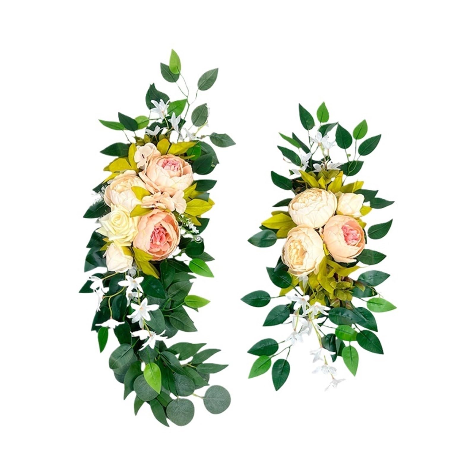 Casetlong 1set Artificial Flowers Wedding Garland Drapes For Decorations(Yellow A)