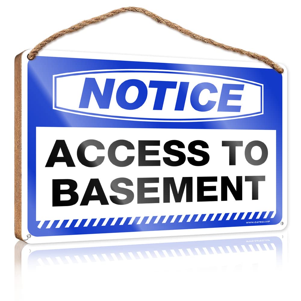 Jnbt One Color Door Sign Decor Notice Access To Basement Wooden Sign Farmhouse Door Decor Fall Porch Sign(15X28cm)