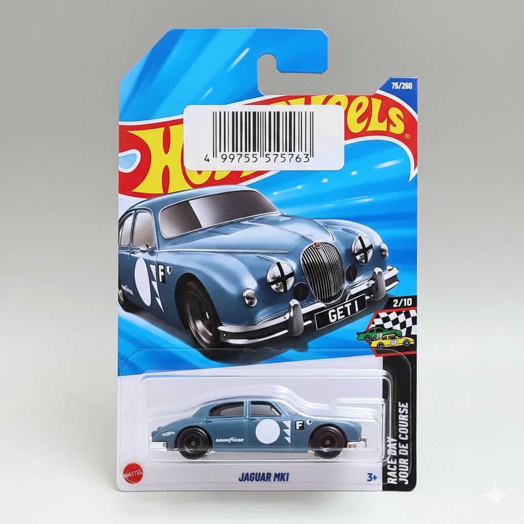 Pampam Toys Jaguar MK1 Race Day Diecast Model Car, Blue, Limited