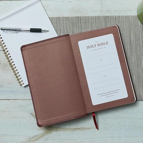 Miniatura 8 de Printualist Biblia de regalo personalizada con texto de vinilo personalizado, KJV, Auburn, versión King James, edición de letra roja, impresión