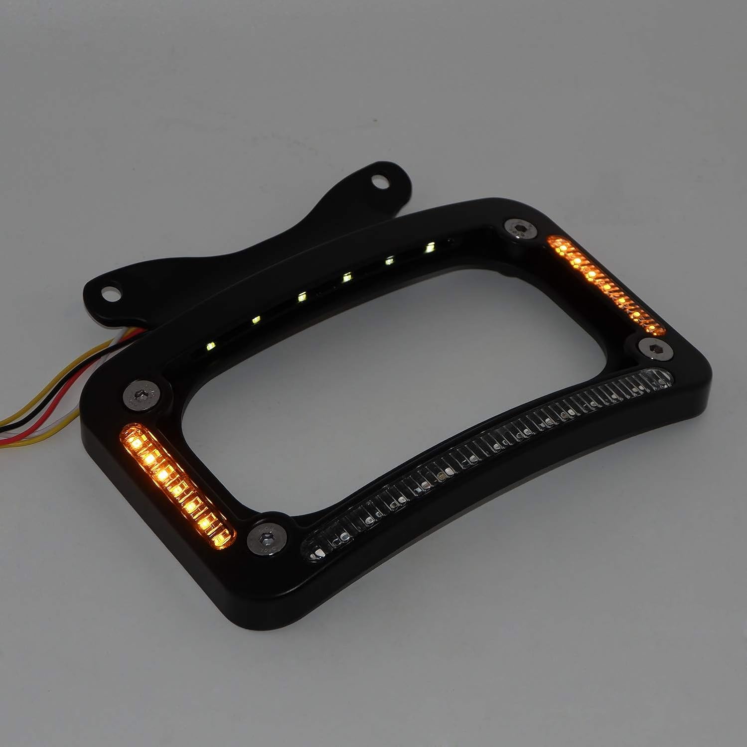 XKMT- 12V 29LED LED License Plate Mounting Kit Compatible with Road Glide Custom FLTRX 2010-2014 FLHX Dual LED [P/N: MT389A-BK]