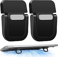 Vista 8 de Soporte portátil para laptop, plegable y ligero, elevador ergonómico con refrigeración ventilada, elegante soporte para computadora portátil Plateado