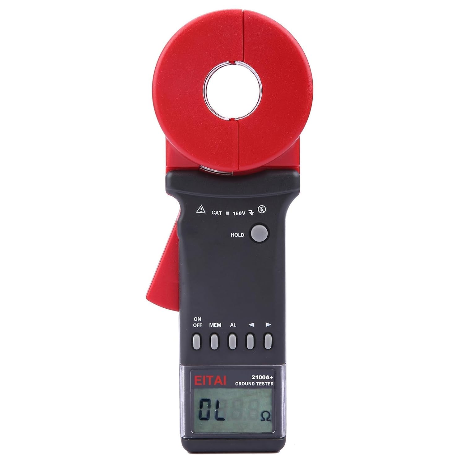 EITAI2100A+ Bluetooth Clamp Ground Earth Resistance Meter Tester, 0.01Ω-200Ω, Φ1.26inch/32mm, Manufacturer Direct Sales