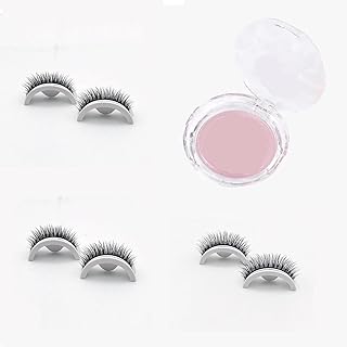 Miss Actually Eye Lash, Miss Actually Self Adhesive Lashes, Missactually, Banrlopu Eyelashes, Banrlopu Eyelashes, Reusable Self Adhesive Eyelashes, Eyelashes With Eyeliner (1set)