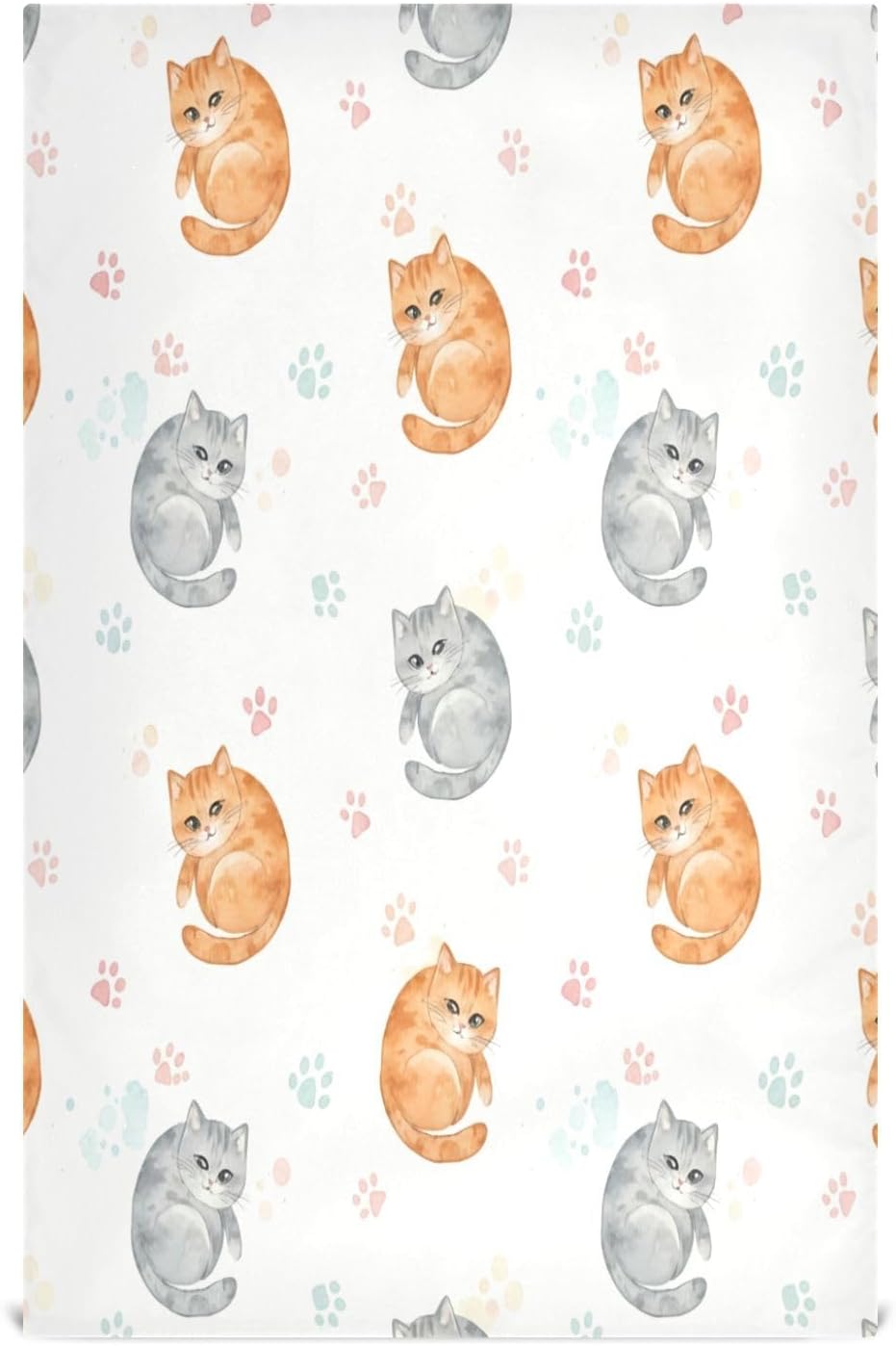 Color Cats Kitchen Towels Set of 6, Soft Absorbent Quick Drying and Reusable Dish Towels for Kitchen, Bathroom and Home Decor, 18 x 28 in