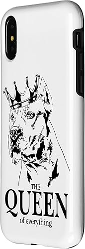 Miniatura 2 de iPhone XXS Funny Dogo Argentino con corona Queen Dog Mom Dog Case