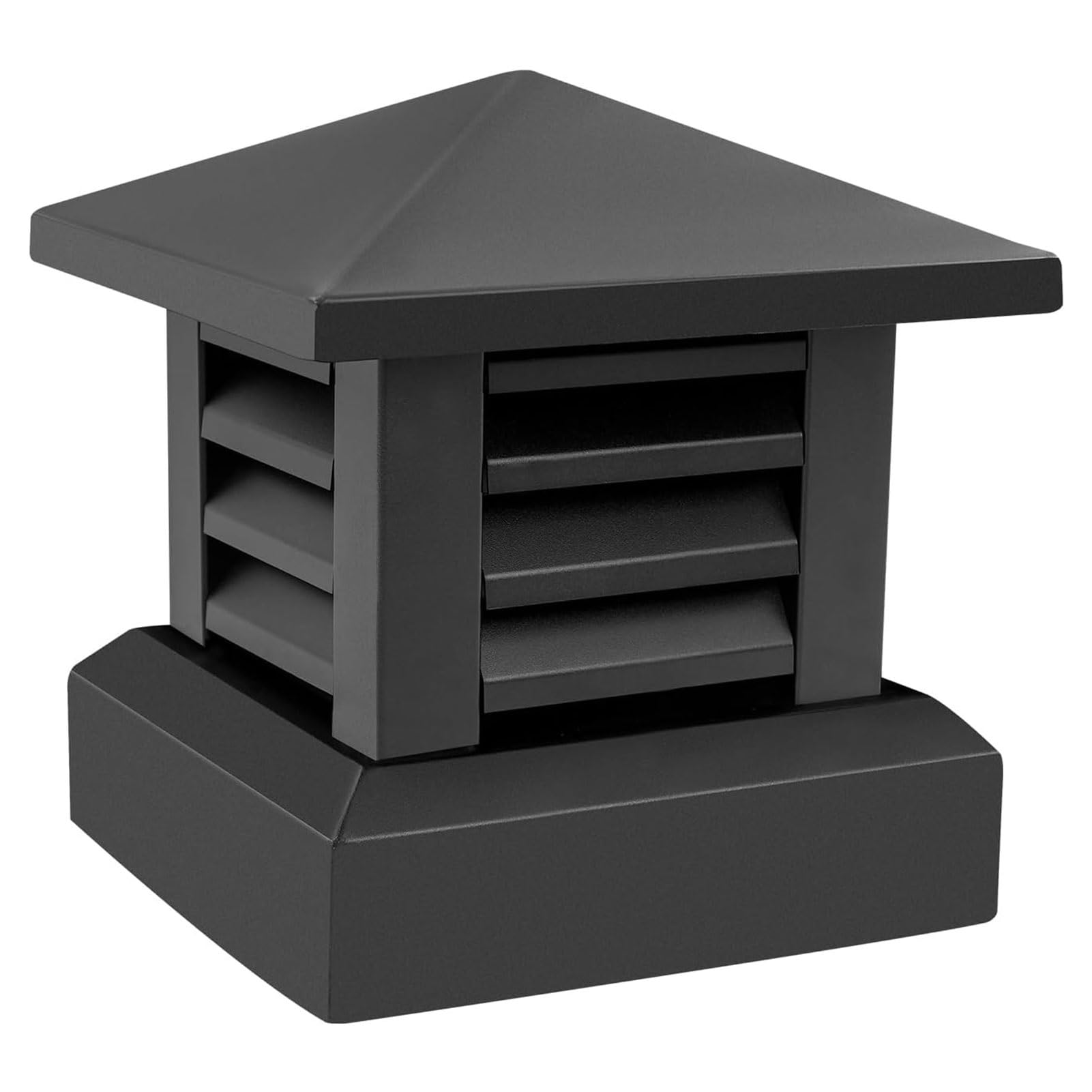 Tapas de Conductos de Humos Cuadradas de Aleación de Aluminio Sombrerete Chimenea Adecuada para Ventilación Exterior de Tejados(40x40cm/15.75x15.75in)