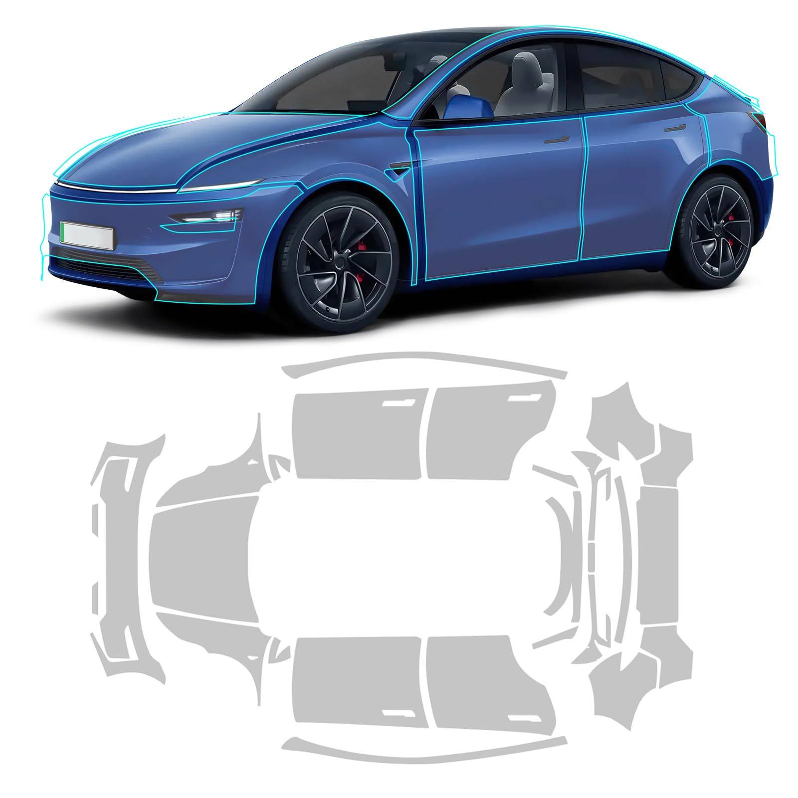 for 2025 2026 Tesla Model Y Juniper Precut Paint Protective Film 8 5 Mil TPU PPF Clear Car