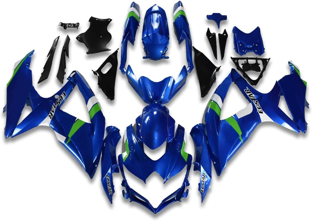 MC Blue Green White Fairing Fit for 2008 2009 2010 GSXR 600/750 GSX-R 600 750 Injection Mold ABS Plastics New Bodywork 08 09 10 M94