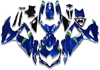 Vista 33 de Carenado de carrocería de plástico azul blanco para Suzuki 2008 2009 2010 GSXR 600 750 inyección ABS nuevo Aftermarket Kit de marco 08 09 10