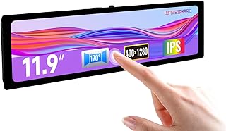Waveshare 11.9inch Capacitive Touch Display Compatible with Raspberry Pi 320×1480 Resolution IPS Display Panel DSI Interface Comes with Online User Manual.