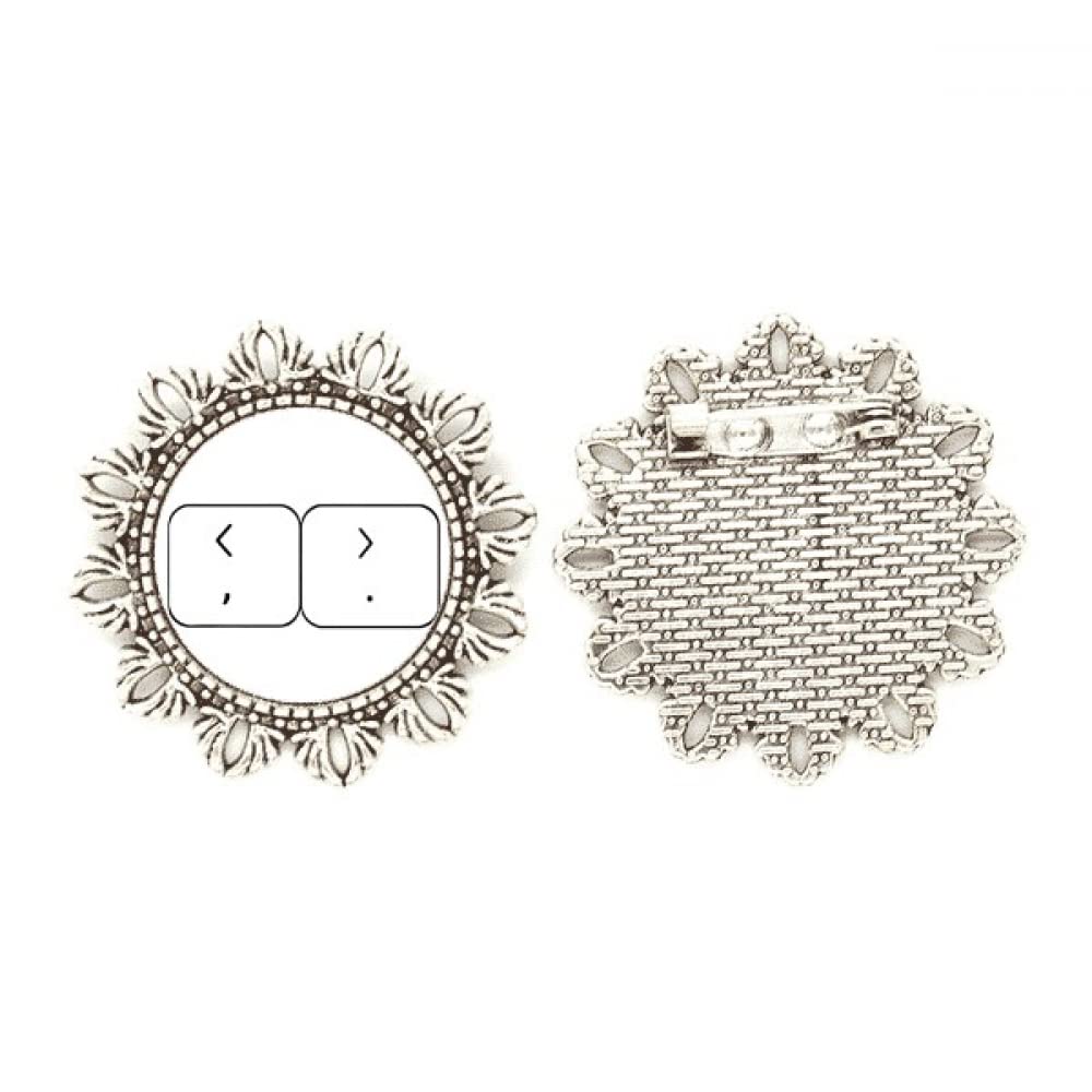 Broche de plata con diseño de flores para teclado talla medium 4