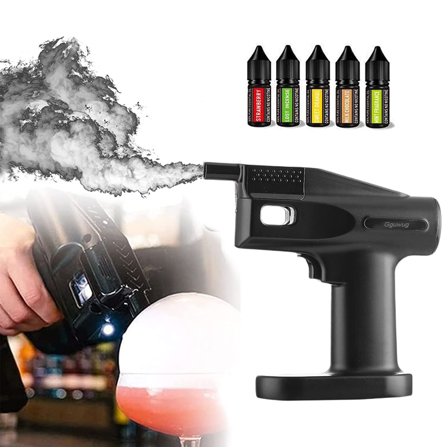 Pistolet do zaparzacza dymu, zasilany przez USB, ręczny wędzarnia do żywności, generator zimnego dymu do serów, łososia, kiełbasy, mięsa i koktajli