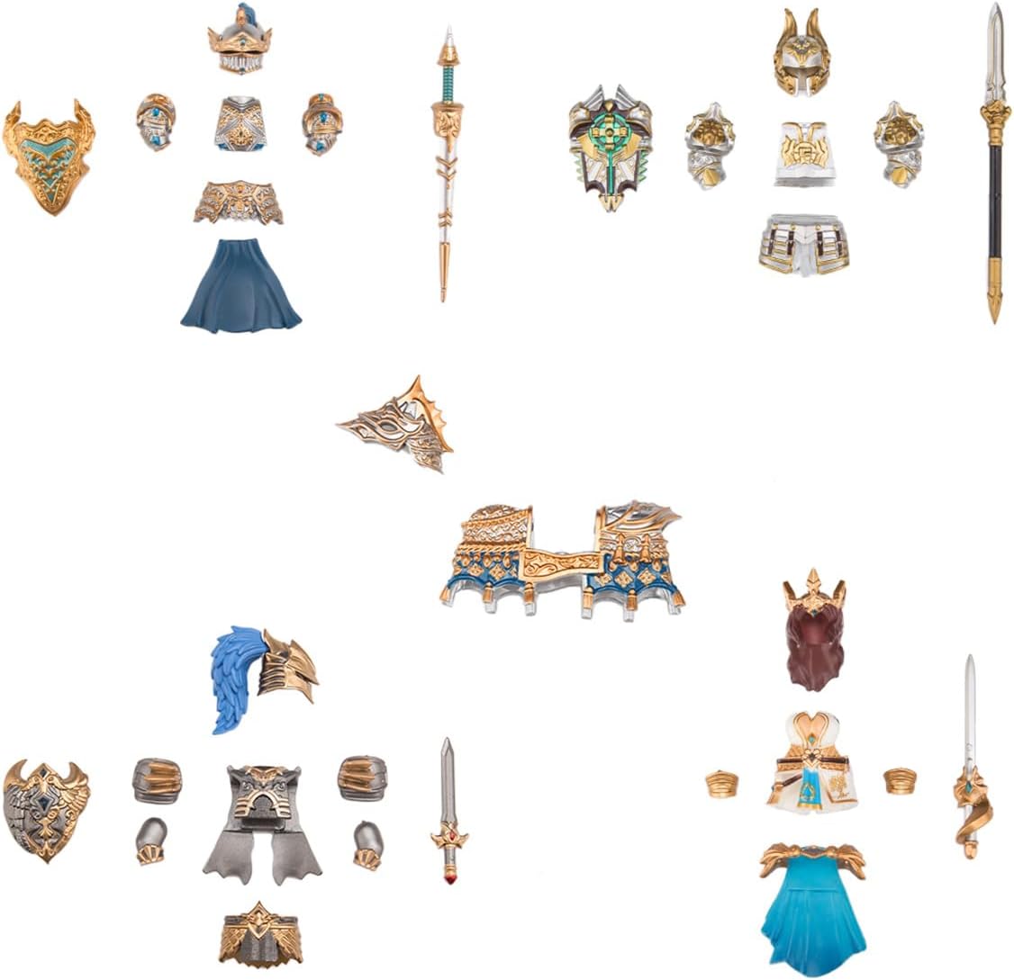 Medieval Knight Armor Weapons Accessory Set, Designed for Mini Soldier/The Knights of The Round Table, MOC Bricks Parts Sets for Display Model and Background Decor (23PCS)