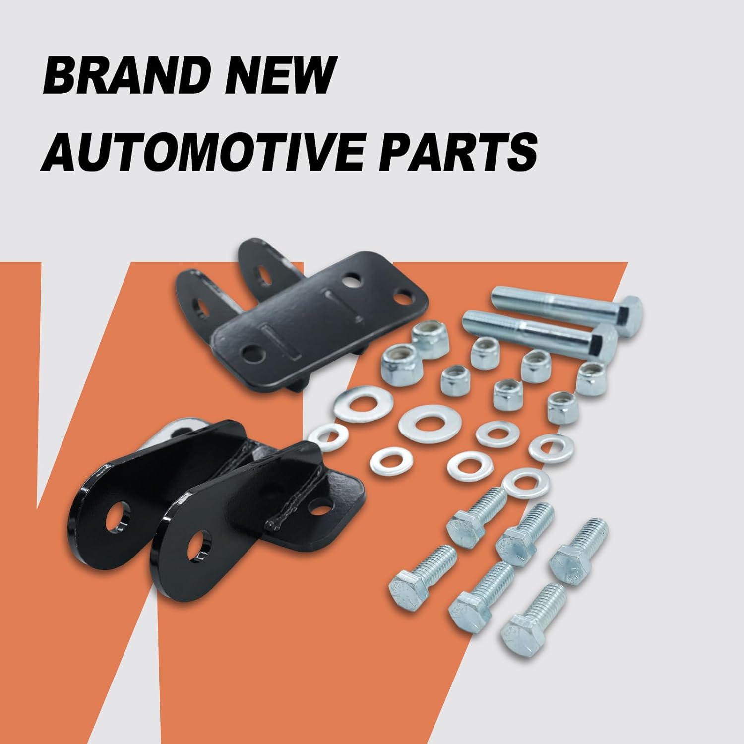 Front Shock Relocation/Extender Kit with Bolt and Nut Compatible with 1963-1987 Chevrolet C10 and C20 Pickups for Lowered Trucks