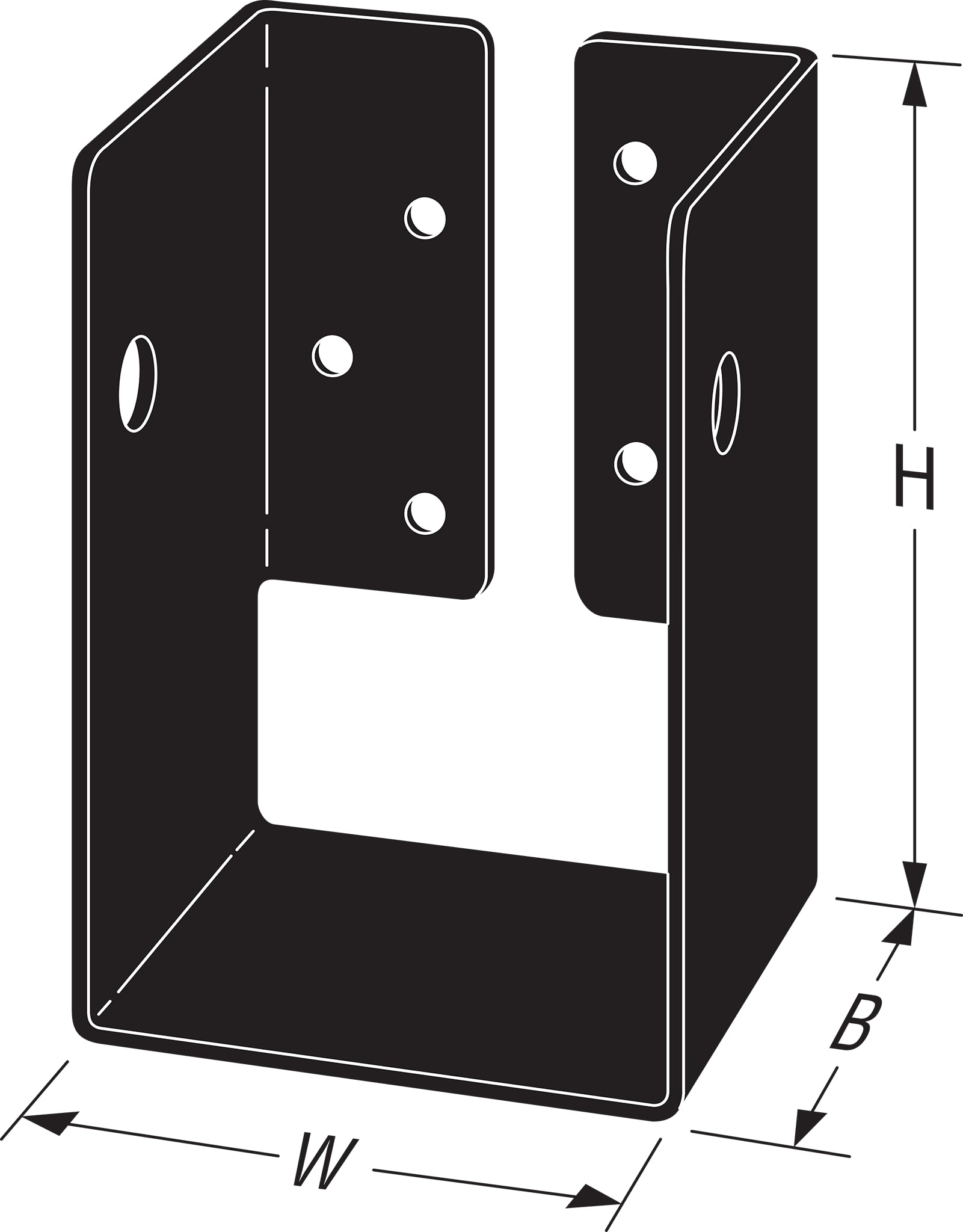 Simpson Strong-Tie APHH46 Outdoor Accents ZMAX, Black Heavy