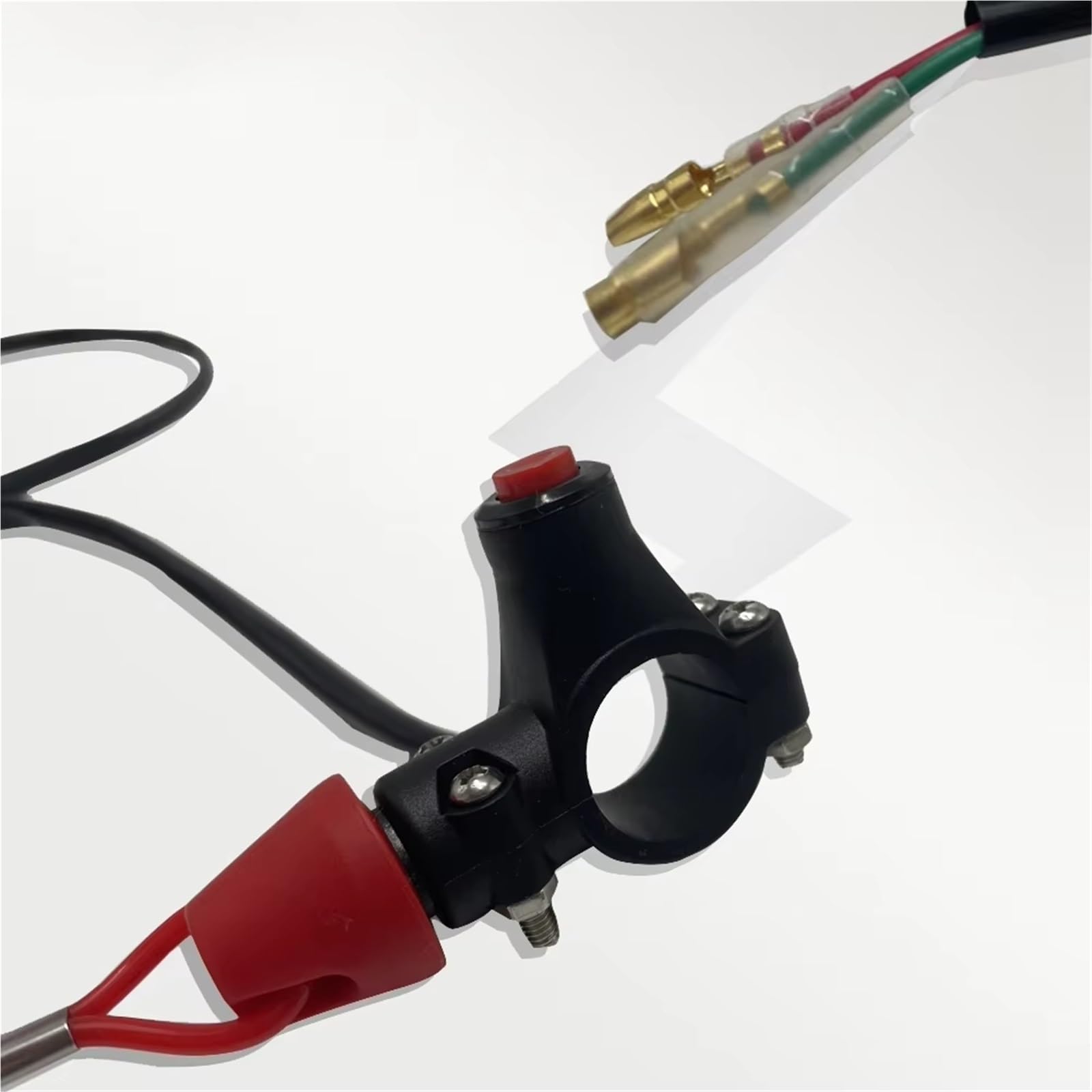 7/8 Pollici 22mm Interruttore Di Arresto Di Emergenza Per Moto Pulsante Per ATV Moto Barca Motore Per Scooter Blocchetto Accensione(1 Set)