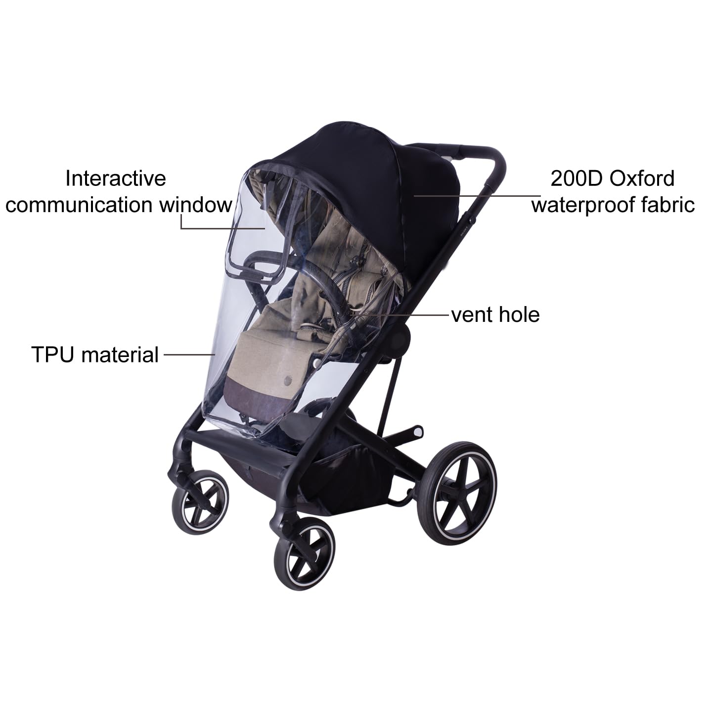 Stroller raincover Windshield Thermal Protective Cover fits for Cybex Balios S Stroller