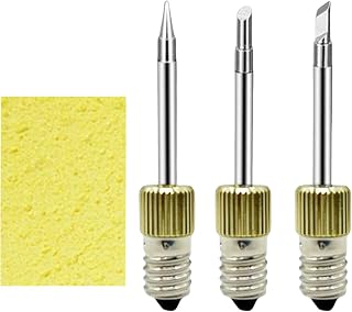 Generic 3Pcs Replacement Soldering Iron Tips E10 USB Soldering Head Repair Tools, A-silver