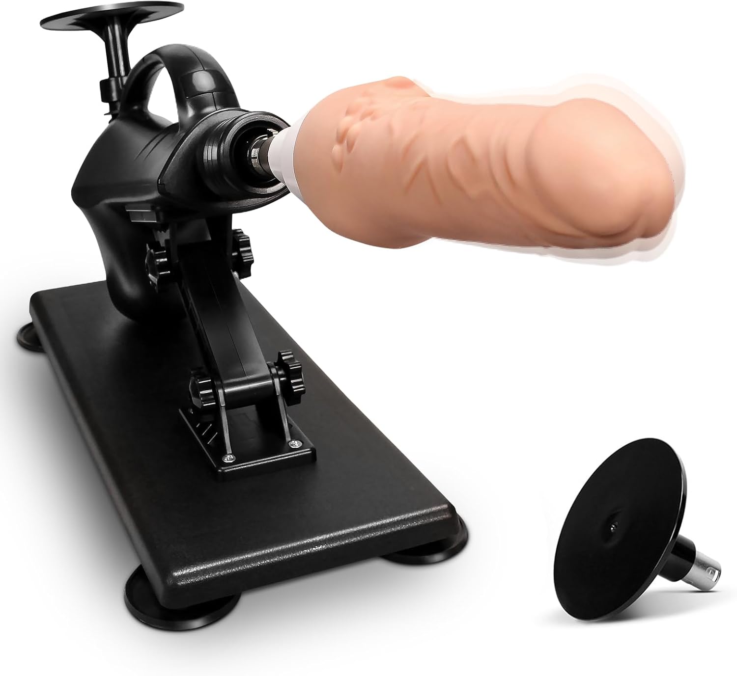 Amausen Heating & Vibrating Dildo Sex Machine with Suction Cup, Automatic Thrusting Device for G Spot & Anal Toys, Adult Sex Toy, 3XLR Connector