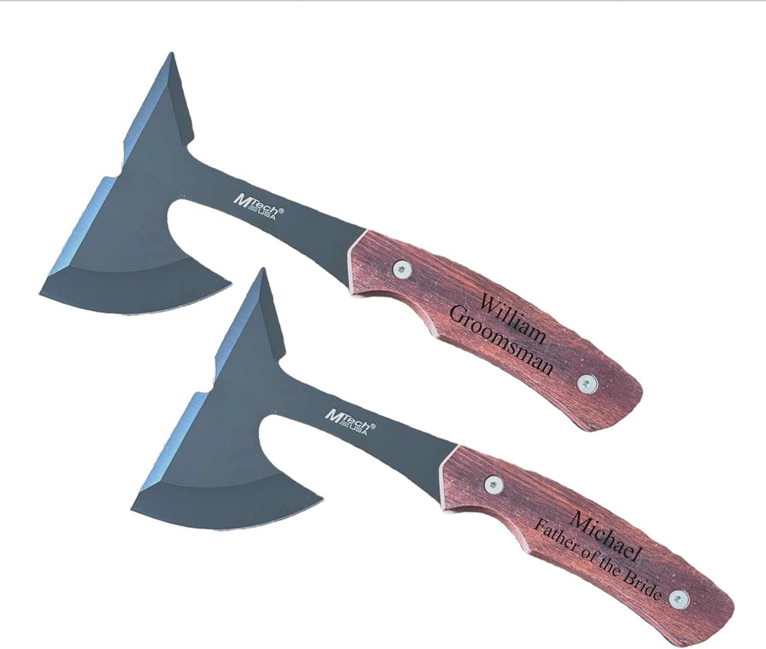 Set of 4 Bulk Discount-Personalized Hatchet Axes Groomsman, Groomsmen Gifts-Personalized Engraved Custom Axes for Men, for him with Rosewood Handle