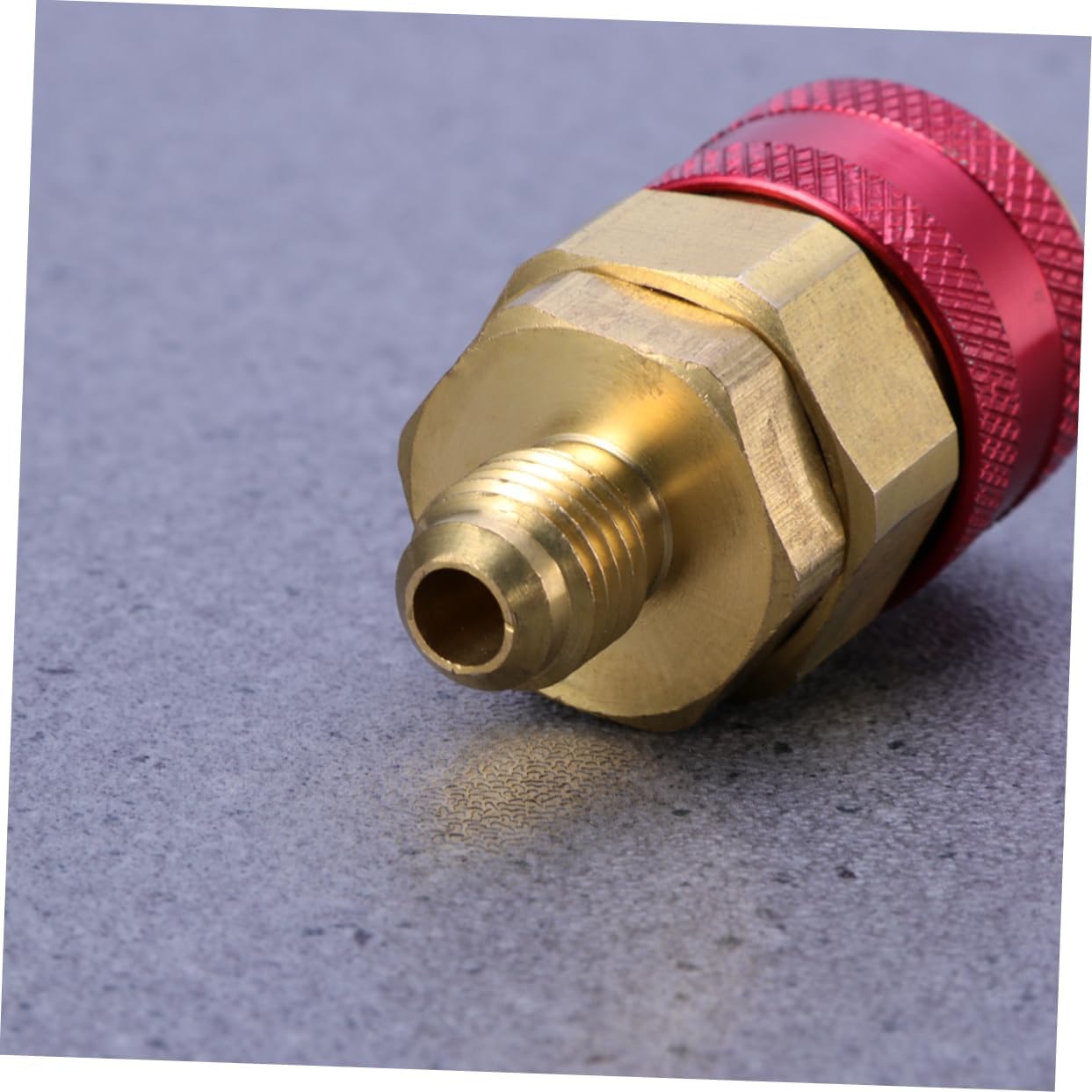Mobestech 2pcs Auto Car Air Conditioning Quick Coupler Adapter High Low Pressure Kit Identification Knobs for Easy Use