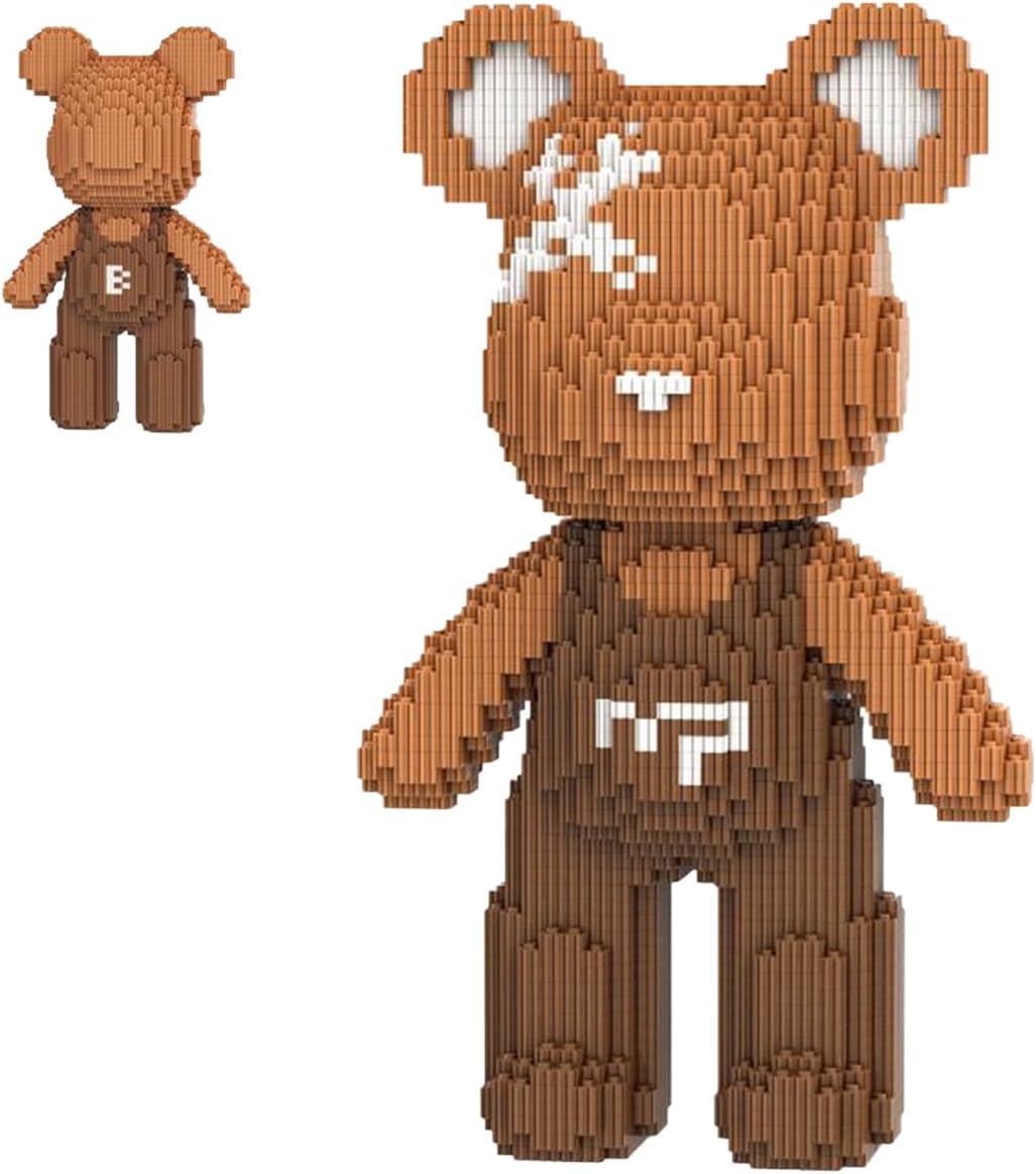 Teddy Brown Bear Micro Building Blocks Set(4500Pieces) Christmas Bear Building Blocks Gift for Adult and Kid