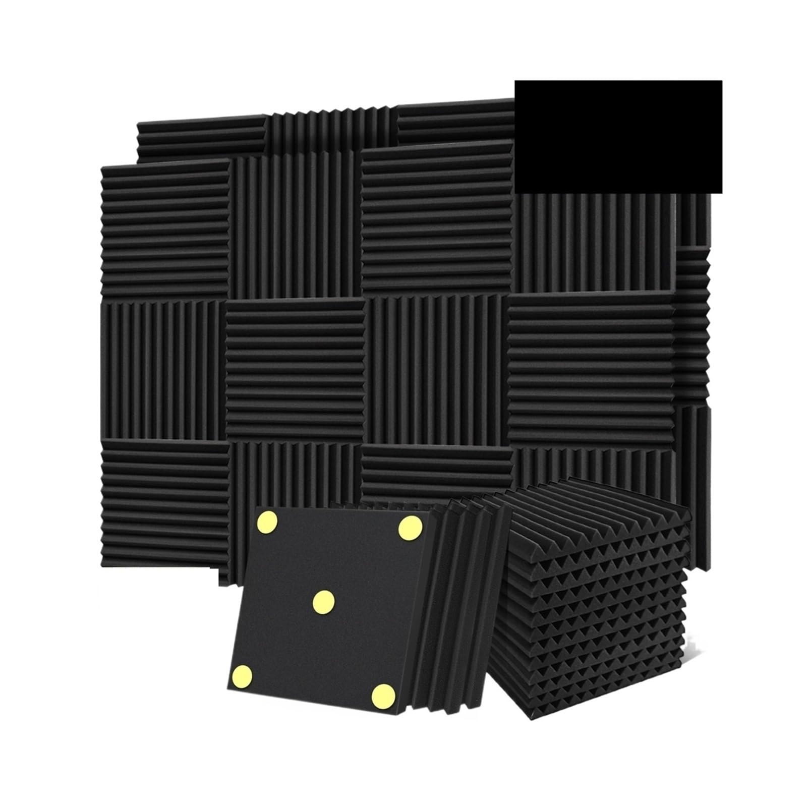 Pannelli in Schiuma Acustica Pannelli acustici 50 pezzi fonoassorbenti da parete 25 kg/m³ Materiale fonoassorbente studio Schiuma acustica Decorazione for la casa Studio
