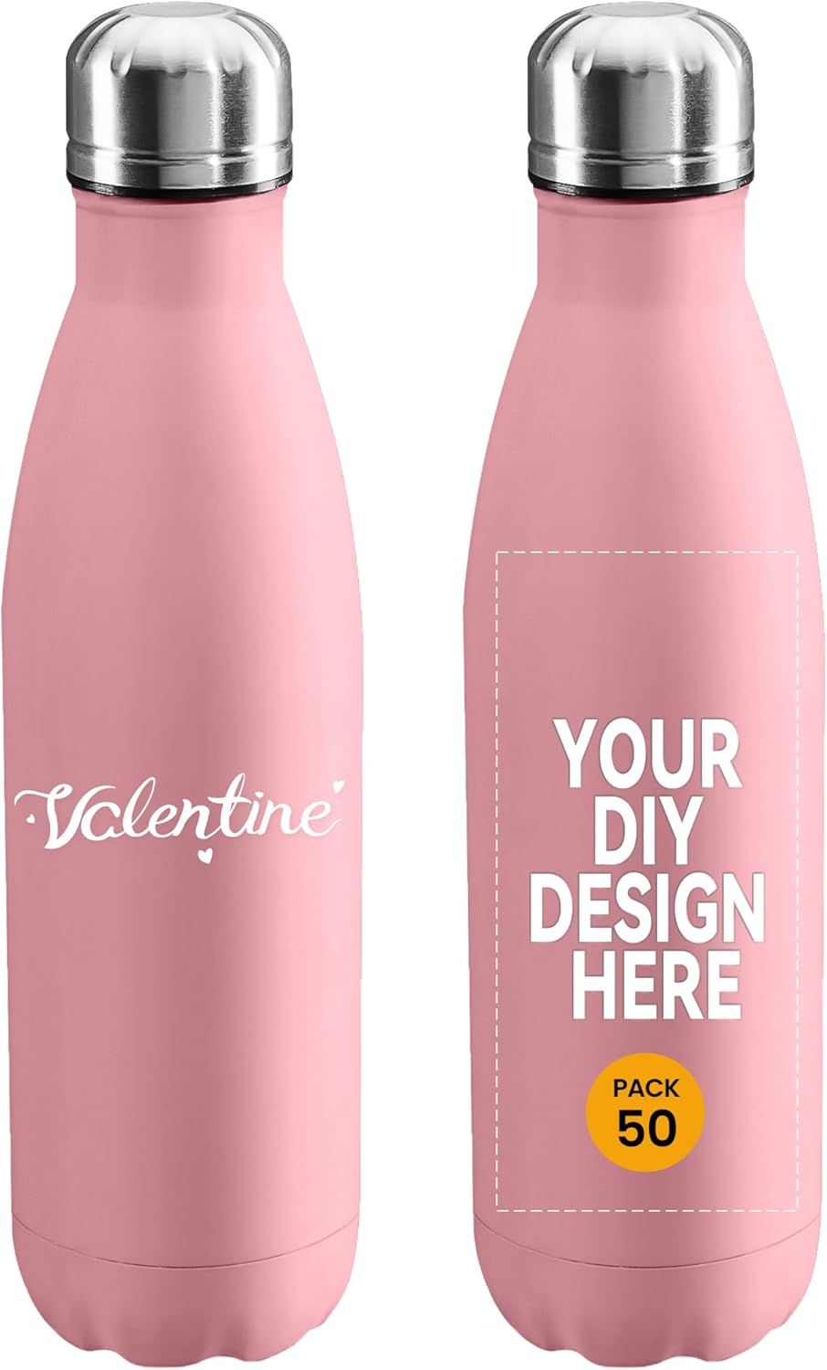 Personalized Custom 17oz Water Bottle, Stainless Steel Insulated Double Wall Vacuum Water Bottle Leak-Proof Cups for Sports & Travel (Blue, 1 pack)