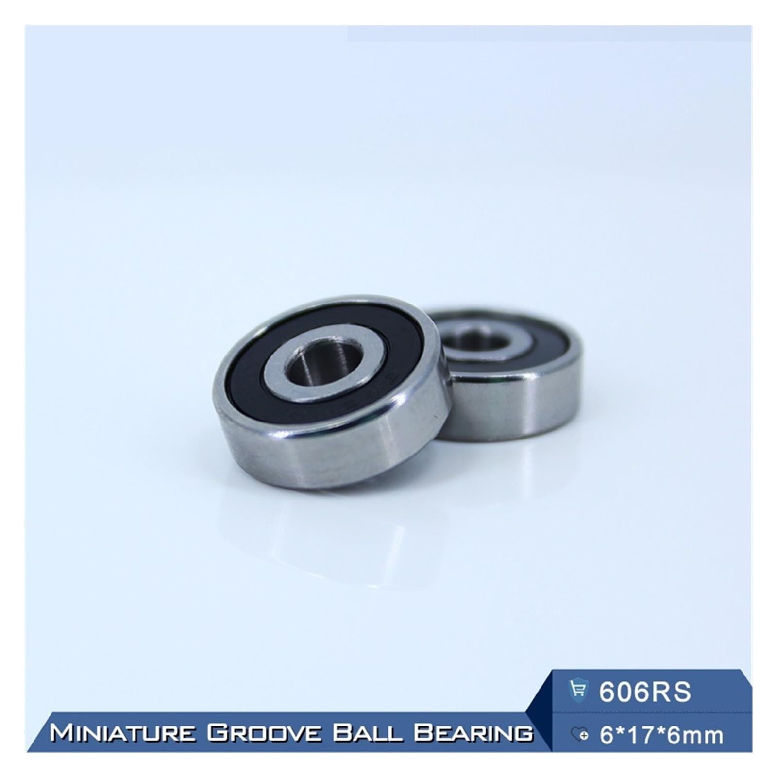 Lagersatz, 606RS-Lager ABEC-5 (10 Stück), 6 x 17 mm, Miniatur-abgedichtete 606-2RS-Kugellager, 606 2RS
