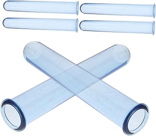 Abaodam 6 Tubos De Ensayo para Cultivo Hidropónico De Plástico Transparente para Plantas Color Azul